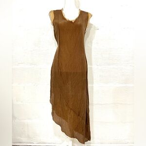ROMANTIC SHEER ASYMMETRICAL SLIP DRESS (a500)